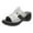 White, variant on Anuirheih Slip on Sandals Women,Women's Summer Casual Comfortable Slippers Solid Color Hollow Out Slippers(Black)