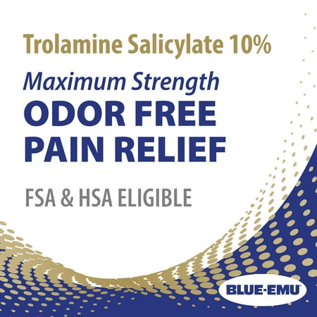 BLUE-EMU Maximum Pain Relief Cream, Arthritis, Muscle, Joint, and Back Pain Relief, 3 oz
