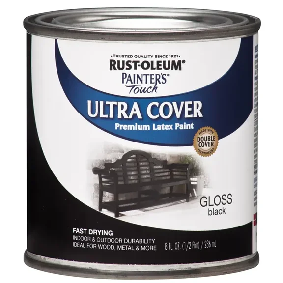 Painters Touch 1979-730 1/2 Pint Gloss Black Multi-Purpose Paint