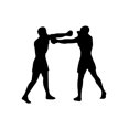 thumbnail image 2 of Boxing Silhouette Wall Decal by Wallmonkeys Peel and Stick Graphic (18 in W x 16 in H) WM17498, 2 of 4