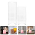 thumbnail image 5 of EXHUMKY BERTDOMD 2Pcs Simple Transparent Glass Cylindrical Votive Holders for Special Occasions, 5 of 6