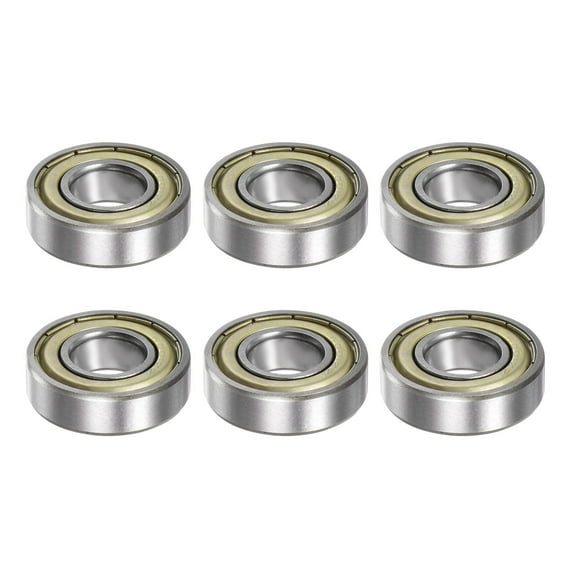 Uxcell 6001ZZ Ball Bearings 12mmx28mmx8mm Carbon Steel Double Shield 6 Pack