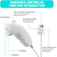 thumbnail image 2 of Wii Nunchuck Controller,2 Pack Nunchuk Controllers Replacement Remote Joystick Gamepad Controller Compatible with Wii Wii U Console（White）, 2 of 5