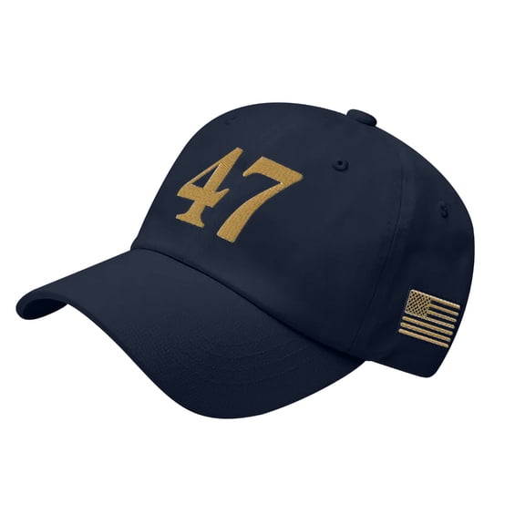 lanema Stylish 47 Embroidered Hat Unisex Adjustable Baseball Hat For Outdoor Activities