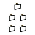 thumbnail image 2 of stanreset 1/2/3/5 Bathroom Hardware Set Stainless Steel Towel Bar Ring Paper Holder Multifunction Robe Hook Modern Style Rack Kit Black gold ring 5PCS, 2 of 6
