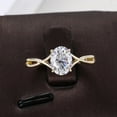 thumbnail image 4 of solitaire jewels 1.7CT Oval Moissanite Twisted Shank Engagement Ring For Women, 14K Yellow Gold, 4 of 7
