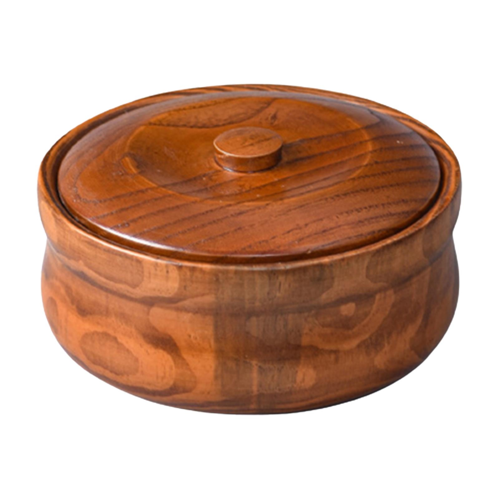 Wooden Bowl Salad Mixing Bowl Durable Decorative Solid Wood Reusable