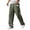 A-Green44, variant on Men's Label Patch Wide Leg Pants Relaxed Fit Summer Daily Long Trousers