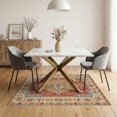 thumbnail image 3 of ODIKA 5'x7' Blue Red Elegance Persian Inspired Washable Area Rug Traditional Motifs with Modern Symmetry and Style Easy Care, Non-Shedding, Pet Friendly, for Small Living Room, Bedroom, 3 of 7