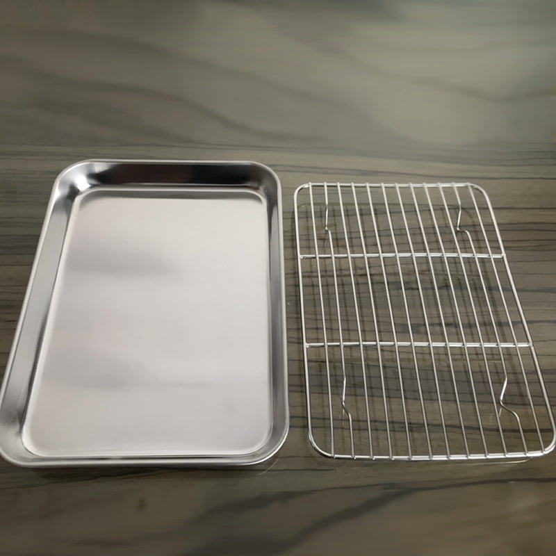 ORCLAN Pack of 4 Stainless Steel Baking Trays for Oven Non Stick - Mirror  Finish Rust Free Baking Tray - Easy Cleaning Dishwasher Safe Oven Tray  Multi-Pack Set - The Batch Lady