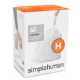 thumbnail image 1 of Trash Liner Simplehuman Code H Custom Fit White 60 forros, 1 of 3