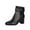 Black, variant on EYWGYA Women's Ankle Boots,Women High Heel Boots,Fashionable Casual Winter Comfortable Plus Size Short Boots Solid Color Toe Side Zipper Heel Mid-Heel Ankle Boots