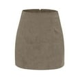 thumbnail image 4 of RUTAYY New Women A-Line Skirt Mini Skirt Casual High Waist Tight Skirt Slim Street Fashion Solid Color Flowy Swing Pleated Beach Skirts, 4 of 5