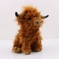 thumbnail image 3 of Juguete de peluche Highland Cow Moo, juguete de granja suave y realista, Natu, 3 of 5