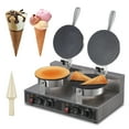 thumbnail image 1 of Commercial Electric Waffle Maker with Adjustable Temp and Timer, Non Stick Dutch Pancake Dorayaki Machine for Hotel Bakery Restaurant Home Kitchen, 1 of 7