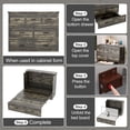 thumbnail image 4 of Noble House Murphy Bed Cabinet Full Size with Charging port, Multi-Functional Foldable Bed with 1 Large Storage Drawer,Rustic Gray, 4 of 12