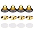 thumbnail image 1 of Clavos De Altavoz Chapados En Oro Soportes De Altavoz Cd Audio Subwoofer Amplificador Giradiscos Pies De Base De Cono Alfombrillas A Prueba De Golpes Con Adhesivo De Doble Cara 4Pcs Yuarrent HA029994-00, 1 of 6