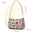 thumbnail image 3 of FORMRS Womens Shoulder Bag with Chain Strap Clutch Purse Cute Tote Handbag, Pink Flowers, 3 of 7