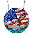 thumbnail image 5 of Nkmbld Patriotic Acrylic Stained Glass Window Hanging Ornaments 250th Anniversary 4th of July American Flag Acrylic Suncatcher Ornaments for Home Wall Decor, 5 of 8