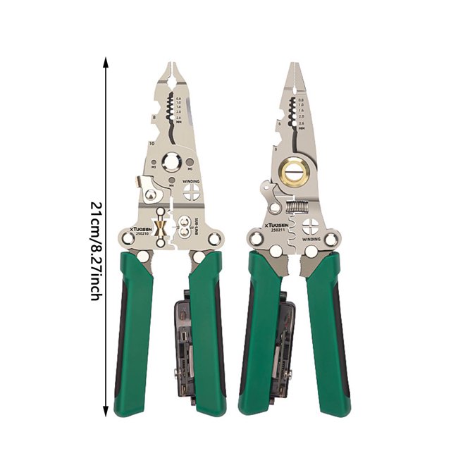 JJKBVCLO Wire Strippers With Electricity Measurement Function Foldable Wire Stripping Pliers For Cutting And Pulling Wires Scissors For Scraping And Pressing Wires With Voltage Test