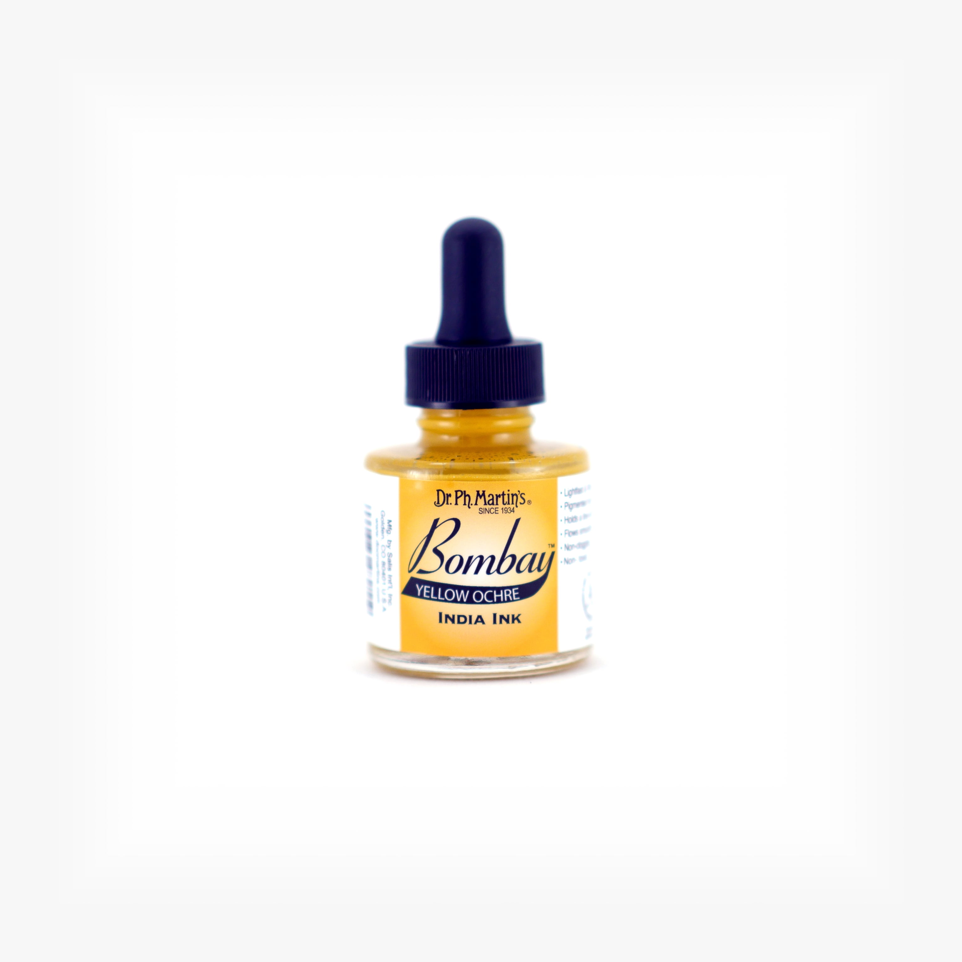 Dr. Ph. Martin's Bombay India Ink, 1.0 oz, Yellow Ochre (21BY)