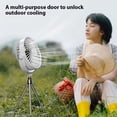 thumbnail image 2 of Multifunctional Tripod Fan Portable Camping Lighting Fan Smart Remote Control Timing 360 Degrees Rotation Hanging Small Fan 3 Speeds 2000mAh Rechargeable Battery for Home Office Camping Tent, 2 of 10