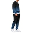 thumbnail image 5 of HAJWOH Sweatsuits for Mens Gradient Casual Crewneck Sweatshirt and Jogger Pants Set Fall Winter Athletic Fashion Long Sleeves Sweat Suits, 5 of 5