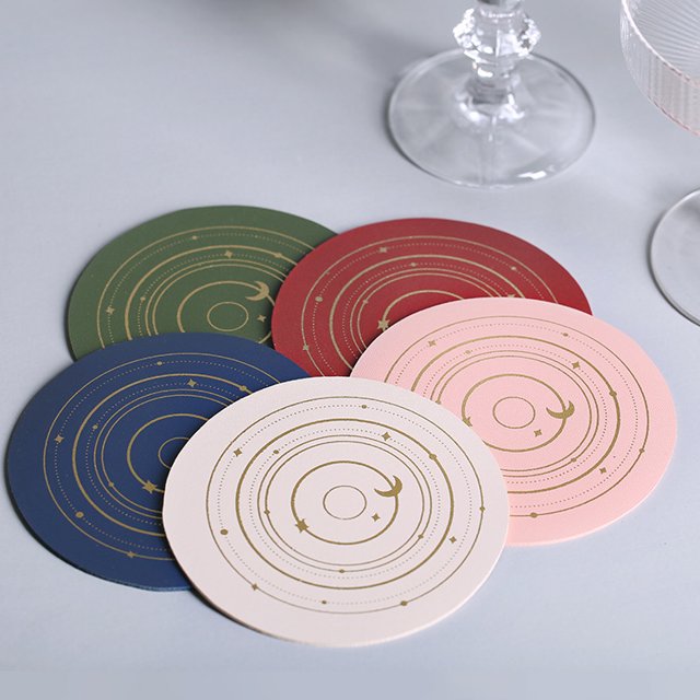 Posavasos Antideslizante Almohadilla de Aislamiento Térmico Mantel Individual de Forma Redonda para Bebidas frías y Calientes, Café, Vasos, Tazas