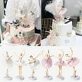 thumbnail image 2 of Farfi Ballerina Girl Figurines with Base Realistic Appearance Beautiful Shape Anti-fade Wide Applications Cake Decoration Exquisite Details Dancing Ballerina Girl Figurine Cake Toppers (Pink), 2 of 13