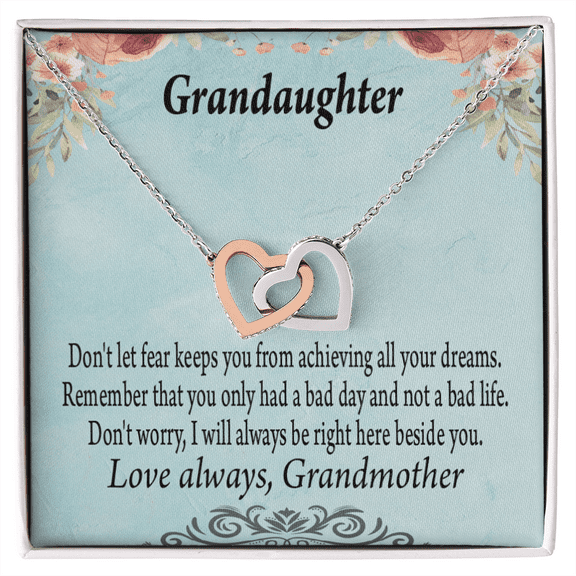 To Granddaughter Reach For Your Dreams From Grandmother Inseparable Necklace