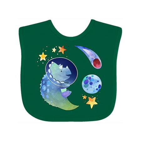 

Inktastic Triceratops in Space with Planets and Stars Gift Baby Boy or Baby Girl Bib