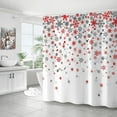 thumbnail image 2 of Christmas Snowflake Shower Curtain with 12 Hooks Christmas Bathroom Curtains Decor, Winter Xmas Christmas Shower Curtains for Bathroom Decorations, 72x72 Inch, 2 of 6