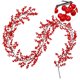 thumbnail image 2 of Guirnalda festiva Fiudx Decoraciones navideñas iluminadas en rojo, 2 of 7