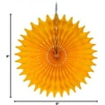 thumbnail image 2 of Floral Reef Set of 3 - 8" Party Paper Rosettes Fan Medallions (Golden Yellow), 2 of 5