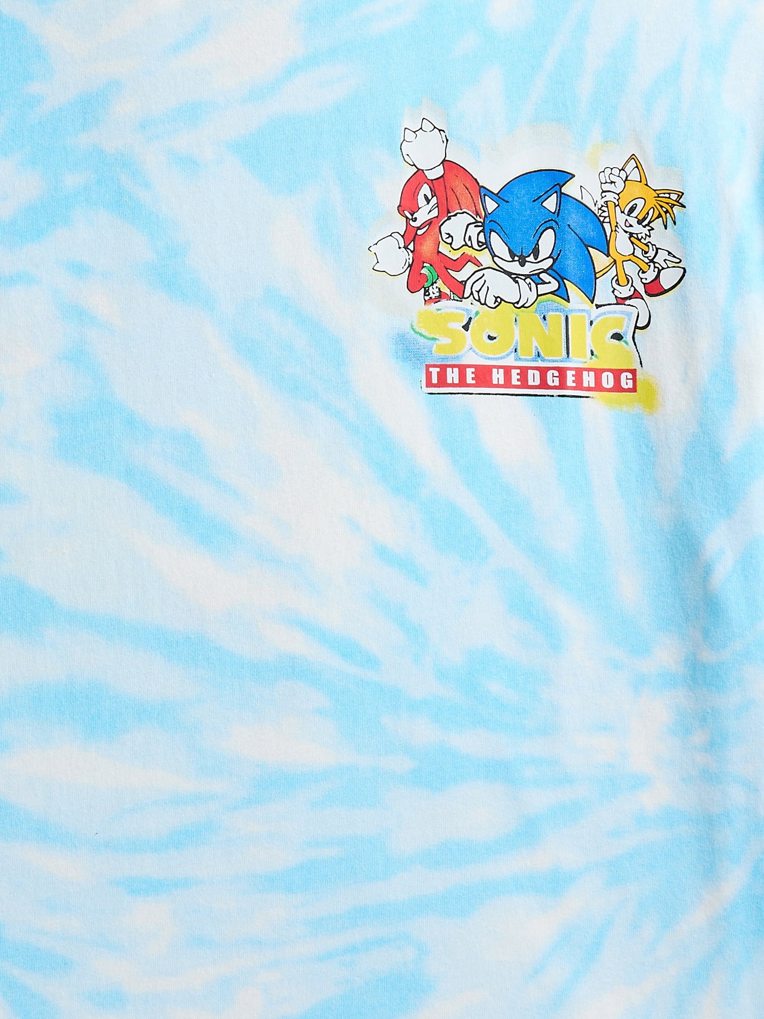 Sonic the Hedgehog Boys Faux Wash Graphic Tee with Short Sleeves, Sizes XS-2XL
