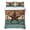 Teal Turquoise Brown, variant on Twin Quilt Set 68''x86'', Brown Ombre Lightweight Summer Bedspread Coverlet Set with 2 Pillow Shams, Oil Painting Art Abstract Modern Breathable All Season Quilt Bedding for Dorm/Bedroom