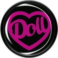 thumbnail image 3 of Body Candy 9/16" 2PC Black Acrylic Hollow Heart Doll Word Saddle Plugs Double Flare Plug Ear Plug Gauges 14mm, 3 of 4