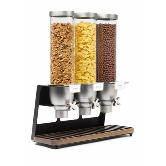 Triple Container EZ-SERV Table-Top Cereal Dispenser, 3.9 Gallon