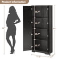 thumbnail image 3 of 60" Freestanding Pantry Cabinet with Adjustable Shelves, Kitchen Storage Cabinet with Doors, Modern Food and Bathroom Organizer for Small Spaces, Dining Room, 3 of 7