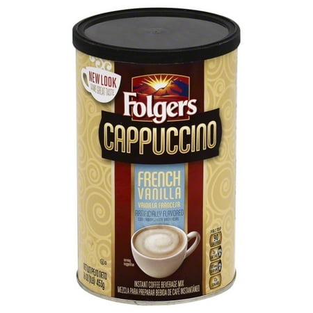 (3 Pack) Folgers French Vanilla Cappuccino, 16 oz