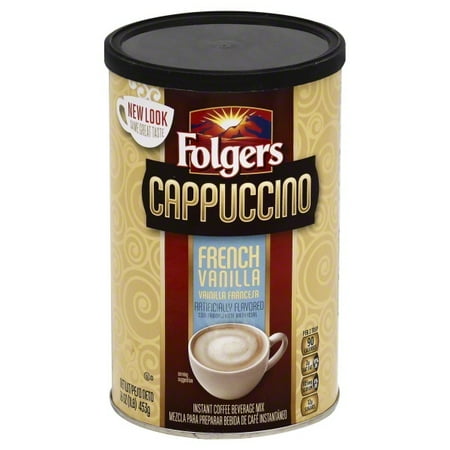 - (3 Pack) Folgers French Vanilla Cappuccino, 16 oz