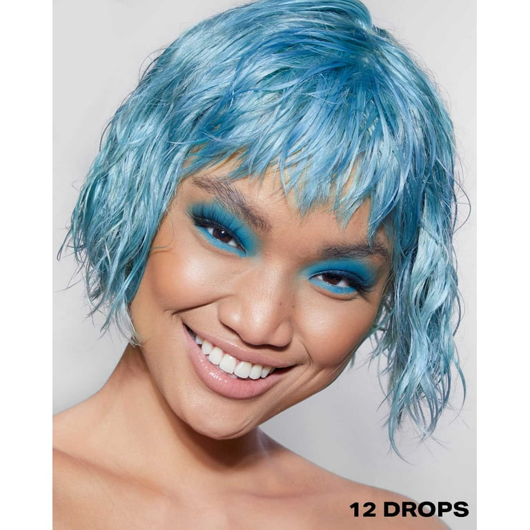 SHRINE DROP IT - Blue Hair Dye Drops - Semi-Permanent Hair Color - 30 Uses  Per Bottle - Vegan & Cruelty Free - 0.68fl oz 