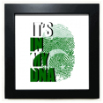 thumbnail image 1 of Pakistan National huella digital Gene Mesa de pared con marco cuadrado negro, 1 of 4