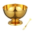 thumbnail image 2 of simhoa Ice Cream Cup Sturdy Portable Fruit Bowl for Home Graduations Birthday Party M Gold, 2 of 8