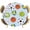 Blue, variant on Elastic Fitted Round Tablecloth, Blue Balls Waterproof Stretch Table Cover for 55"-60" Tables, Baseball Tennis Basketball Football Washable Outdoor Tablecloths for Patio, Picnic, Camping