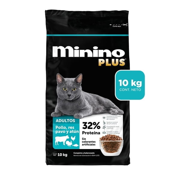 Croquetas para Gato Minino Plus 10 kg