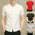 thumbnail image 1 of Koszal Traditional Chinese Tang Suit Men Plus Size Summer Short Sleeve Kung Fu Uniform, 1 of 7