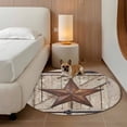 thumbnail image 2 of Texas Star Vintage Round Area Rug 6Ft Washable Circle Rugs for Bathroom Office, Brown Beige Wooden Retro Art Non-Slip Carpet Floor Mats Indoor Outdoor Carpet Runner Aesthetic Home Decor, 2 of 8