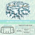 thumbnail image 2 of 60 inch Round Tablecloth,Blue Vintage Dragonflies Circle Table Cover Stain Resistance Water Repellent Wrinkle-Free Table Cloth for Home Kitchen Dining Party Patio Indoor Outdoor, 2 of 6