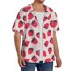 thumbnail image 2 of Balery Strawberry Camisa Casual de Manga Corta con Botones para Hombre, Texturizada, Estilo Cubano, para Playa, Verano-Medium, 2 of 5
